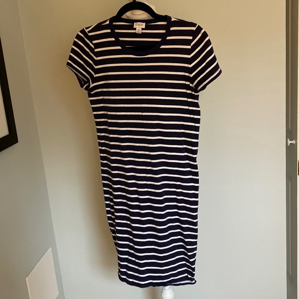 J crew stripped shirt dress